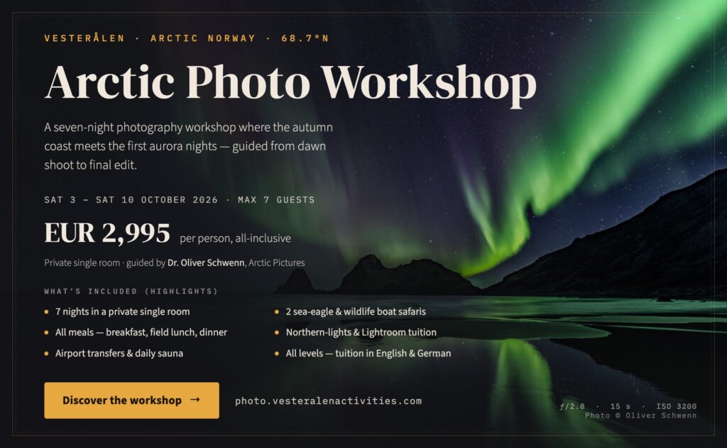 Photo workshop Vesterålen Activities